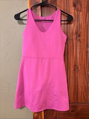 GAP Bright Pink Sleeveless V-Neck Mini Dress